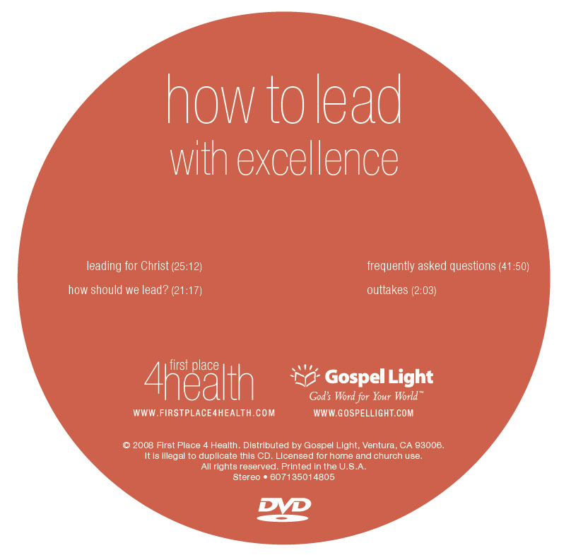DVD-How to Lead – First Place For Health